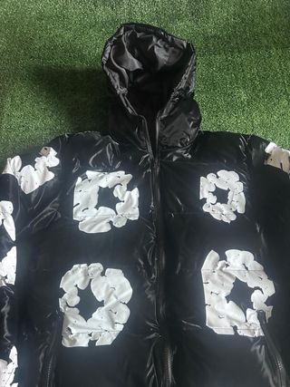 Chaqueta acolchada flores M