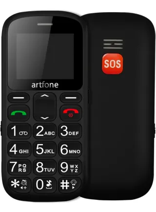 Teléfono Móvil Artfone Negro para Mayores