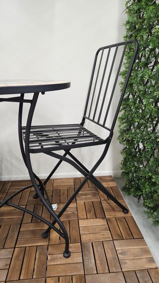 NOVEDAD Mesa y Sillas Exterior Cerámica y Forja