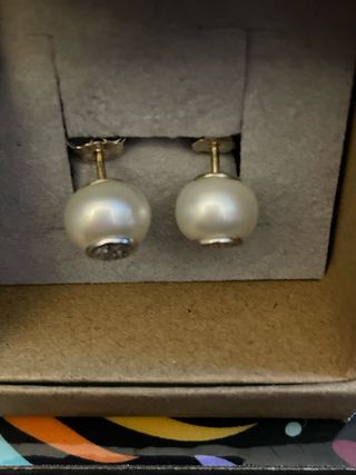 Pendientes perlas con circonitas