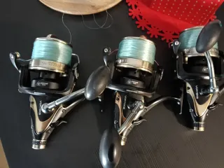 3 Carretes Pesca Vorteks TX10000 con Hilo Climax