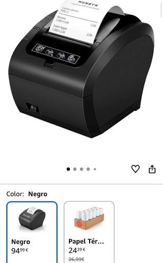 Impresora de tickets MUNBYN Negra