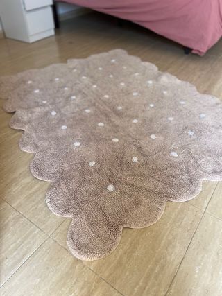 Alfombra Lorena Canals rosa viejo con blanco