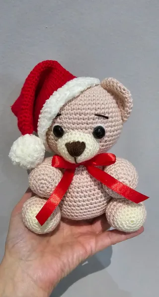 Orsetto amigurumi natale cappello rosso in saldo