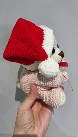 Orsetto amigurumi natale cappello rosso in saldo