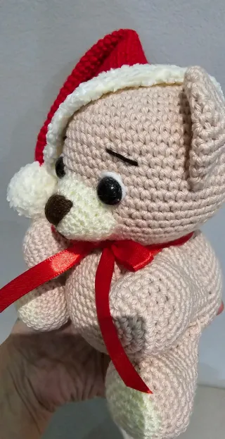 Orsetto amigurumi natale cappello rosso in saldo
