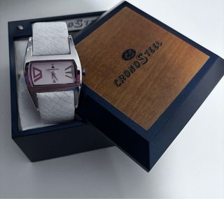 Orologio CronoSteel Bianco e Argento