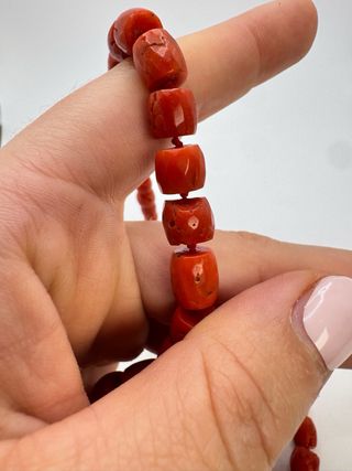 Collana Corallo Rosso Mediterraneo Barilotti oro