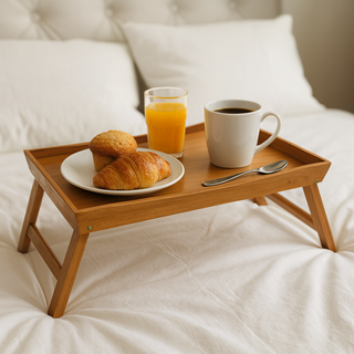 Bandeja de bambú plegable