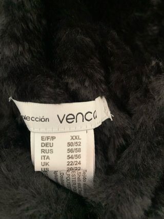 Abrigo mujer Venca negro talla XXL