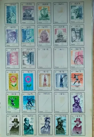 Gran lote de sellos usados.