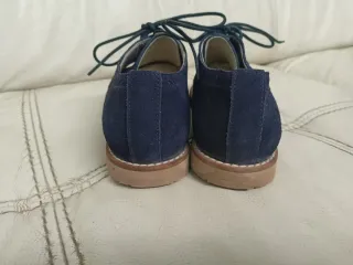 Zapatos niño piel de ante color azul marino