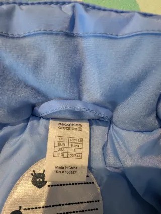 Mono de esquí azul 8 años