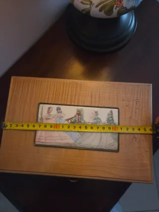 Portagioie Vintage Legno e Ceramica - Anni 50