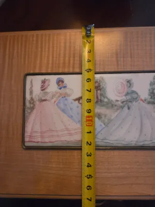 Portagioie Vintage Legno e Ceramica - Anni 50