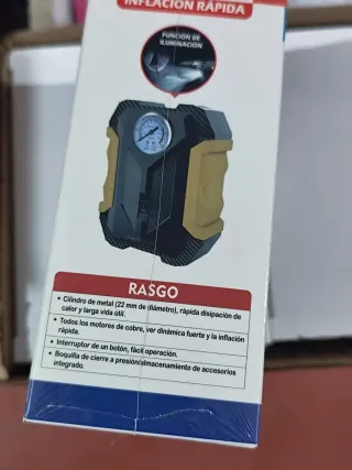 Inflador de neumáticos portátil (nuevo en su caja)