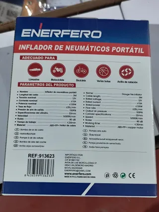 Inflador de neumáticos portátil (nuevo en su caja)