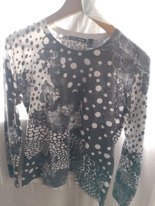 Jersey Punt Roma Mujer Negro/Blanco