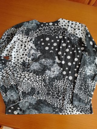 Jersey Punt Roma Mujer Negro/Blanco