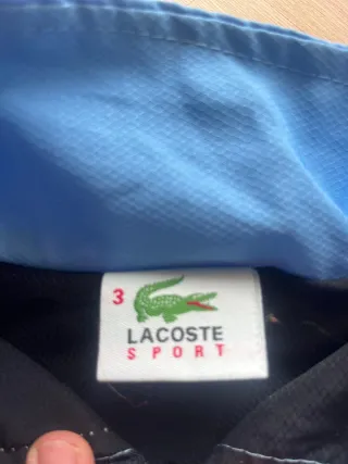 Chaqueta Sudadera Azul Lacoste Vintage Talla M