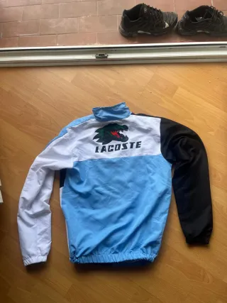 Chaqueta Sudadera Azul Lacoste Vintage Talla M