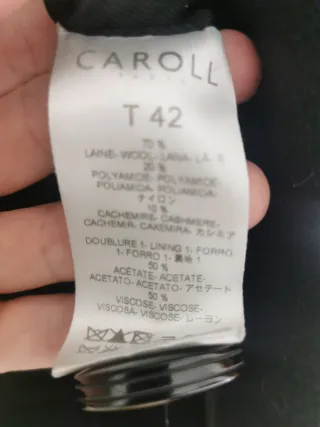 Abrigo de lana negro