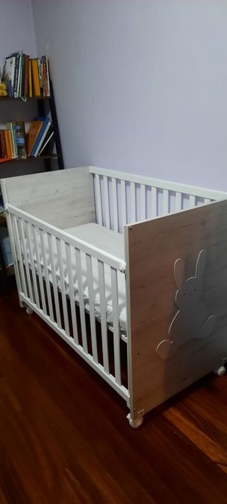 Cuna madera + colchón Ecus Kids Pigu