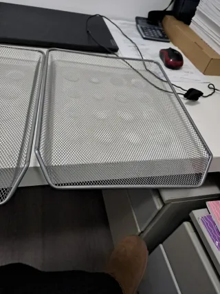 Bandejas de oficina metálicas (2 unidades)