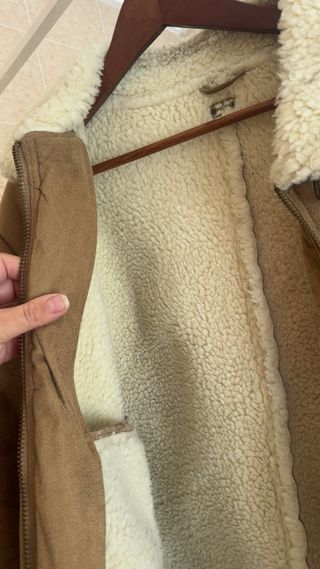 Chaqueta de ante con forro de borreguito