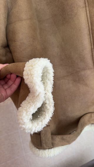 Chaqueta de ante con forro de borreguito