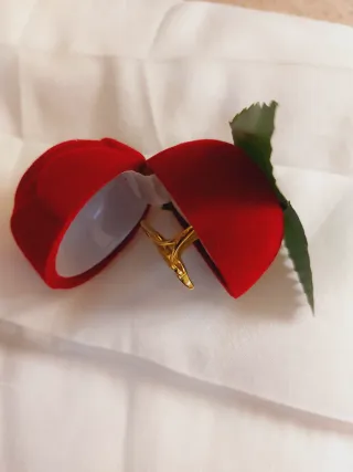 Sortija Plata 925 Baño Oro 18k estuche terciopelo