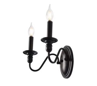 Candeeiro de parede vintage preto