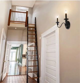 Candeeiro de parede vintage preto