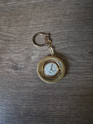 Llavero Cauny Lady Rueda Reloj Suizo Dorado