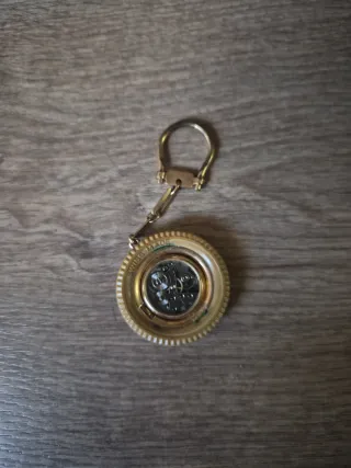 Llavero Cauny Lady Rueda Reloj Suizo Dorado