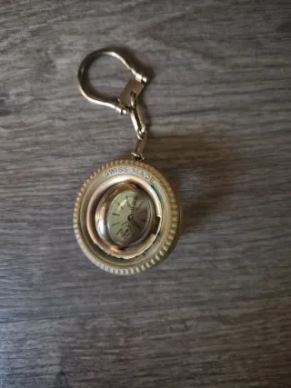 Llavero Cauny Lady Rueda Reloj Suizo Dorado