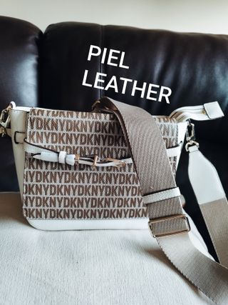 Bolso DKNY Piel Blanco y Marrón