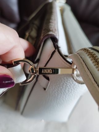 Bolso DKNY Piel Blanco y Marrón