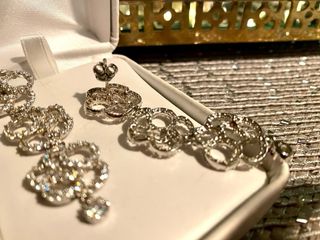 Pendientes largos plata con forma de flores