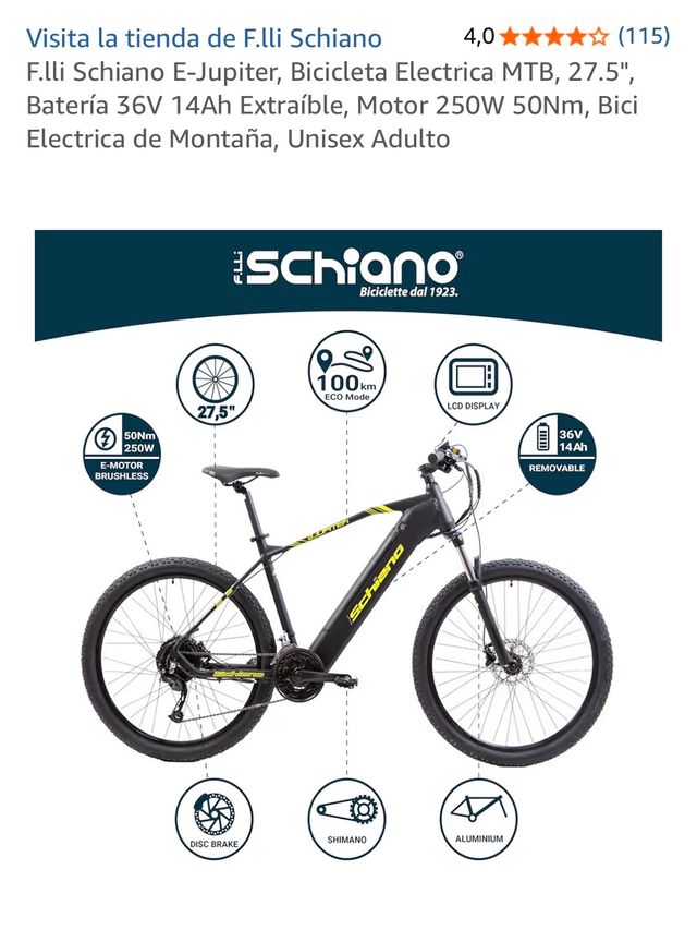 Bicicleta Eléctrica F.lli Schiano E-Jupiter