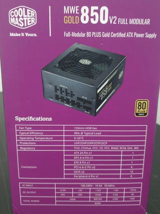 PSU Cooler Master MWE Gold 850 V2 80 Plus Modular