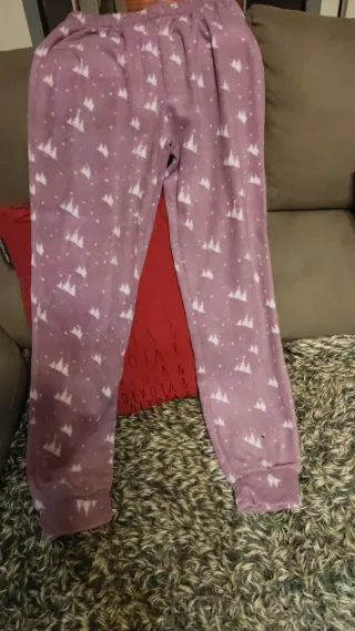 Pantalón pijama polar con estampado de castillos