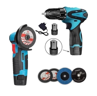 Kit Trapano Avvitatore + Smerigliatrice 4 Batt