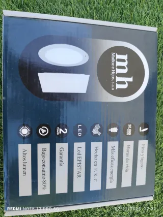 Placa LED Empotrable. Downlight