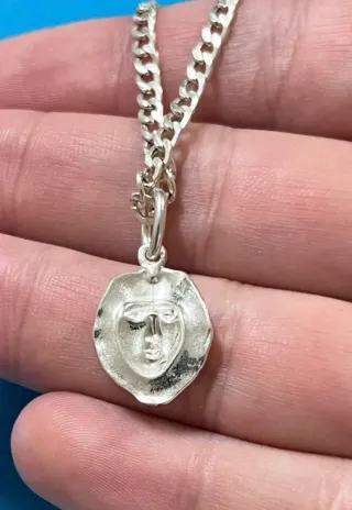Detallada Pulsera Rostro Virgen Rocío Plata 925