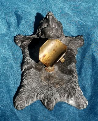 CURIOSO CENICERO PIEL DE OSO PUROS MODERNISTA RARO