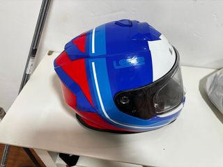 Casco Moto LS2 Azul Rojo Blanco