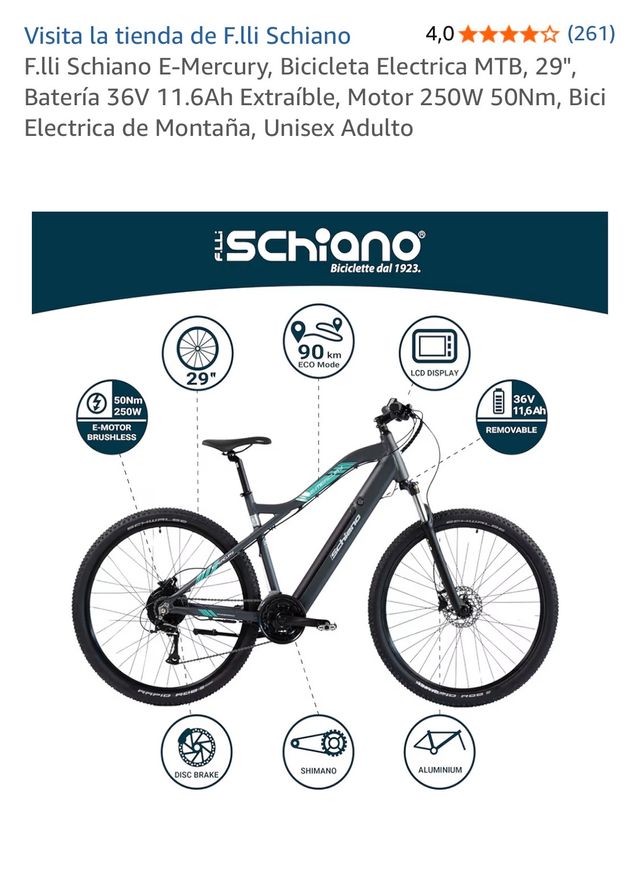 Bicicleta Eléctrica F.lli Schiano E-Mercury