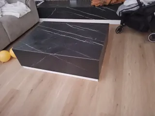 Tavolino in marmo nero e bianco