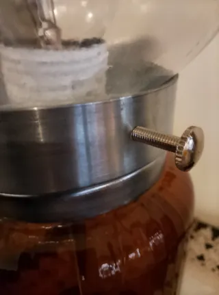 Lampada Vintage Vetro Ambra Metallo